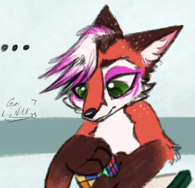 Busto Rascunhado Colorido